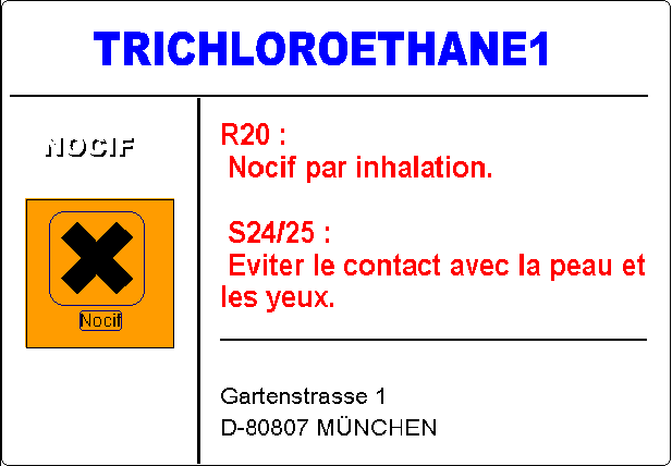 Etiquette chimie